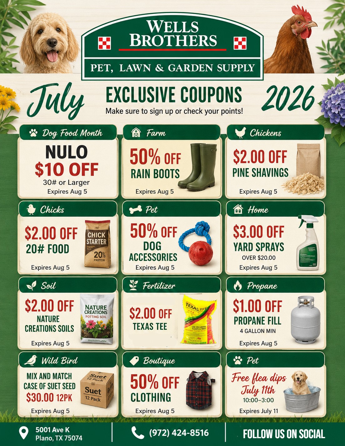 wells july coupon